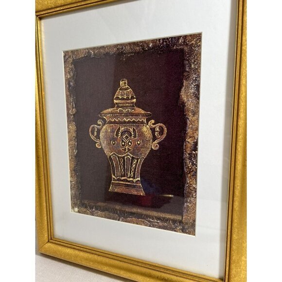 Framed Art Print Vase Urn in Gold Frame 16.5” X 13.5” - Picture 3 of 9